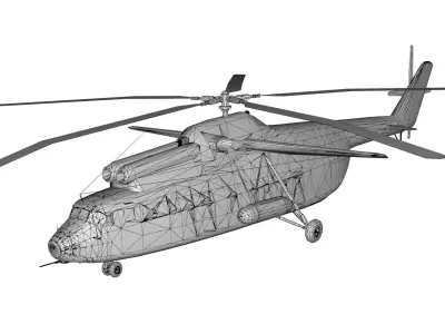 Lowpoly Mi-6 Hook Low-poly 3D model