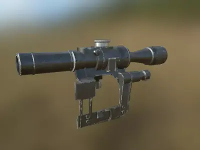 PSO-1M2-01  Telescopic sight Low-poly 3D model