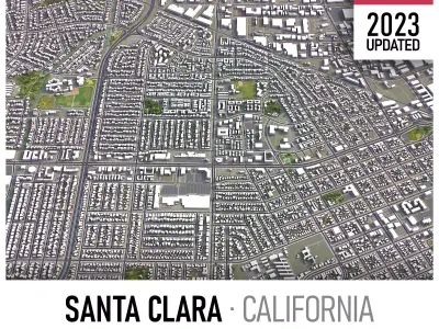 Santa Clara Low-poly 3D model