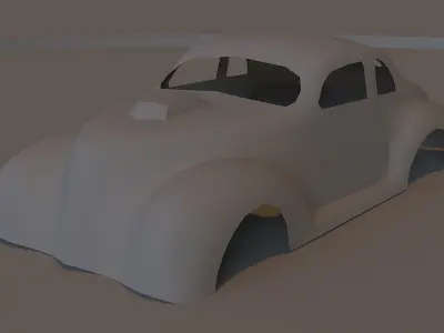 VEHICLE old rusted car in grass Free low-poly 3D model