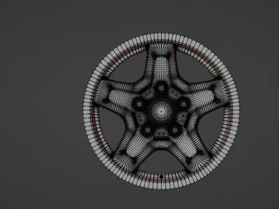 Mammoth Boulder Charcoal Wheel 3D model