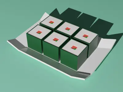 Sushi with chopsticks and souse PBR low-poly NO normales Low-poly 3D model