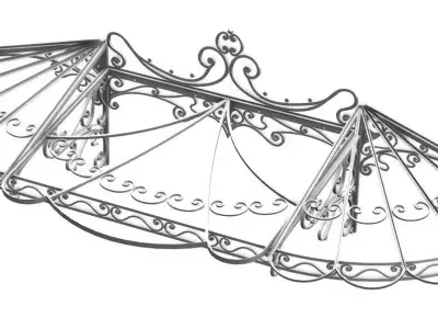 Complex baroc pergola 3D model