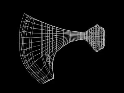 Axe Head Lowpoly Low-poly 3D model