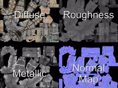 Steampunk Beetle Warrior model pack Low-poly 3D model