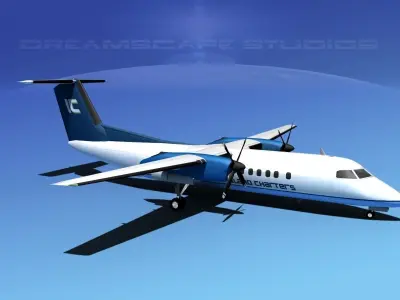 DeHavilland DHC-8-Q300 Island Charters 3D model