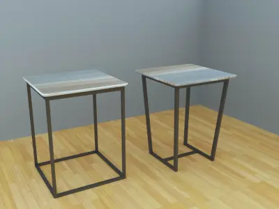 Table contruction with material texturs Free low-poly 3D model