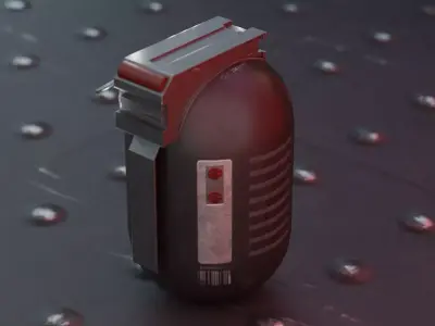 Sci-Fi Tactical Grenade - Game Ready Low-poly 3D model