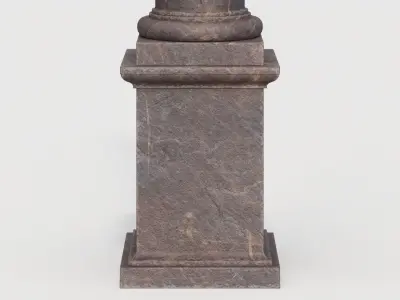 Pedestal Stone Tuscan Column 3D model