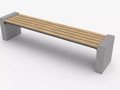 Nomal bench 3D model