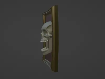 Skull in Frame 3DModel part of the Halloween package 3D model