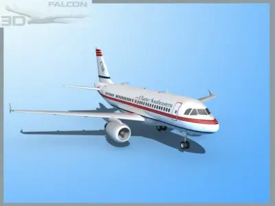 Falcon3D A319 Charter Southeastern 3D model