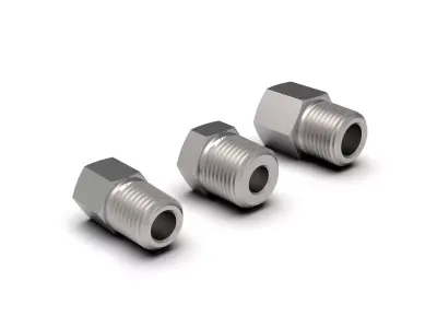 Pipe bushing reducer NPT collection 3D model