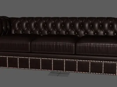 Sofa low poly Free low-poly 3D model