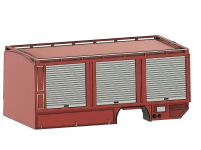FEUERWEHR AUFBAU LKW TRUCK LASTWAGEN KAROSSERIE KABINE 3D print model