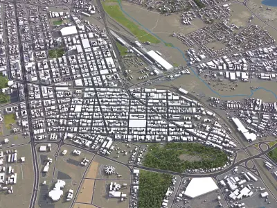 Harare - 3D City Low-poly 3D model