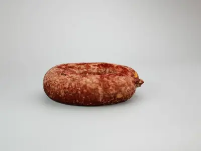 Raw Pork Blood Sausage Low-poly 3D model