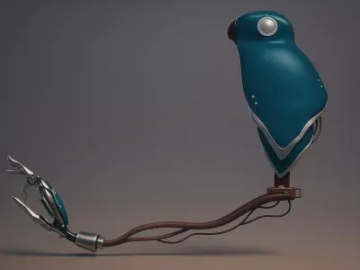 Cyber Arm Low-poly 3D model