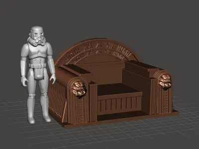 Star Wars Inspired Boba Fett Jabba Palace Throne 6 inch Scale 3D print model purchase