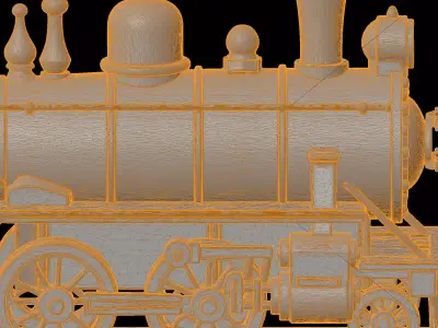 Steam Locomotive 3D Print Model 3D print model purchase