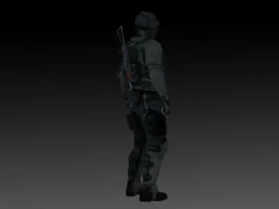 Kestrel Splinter Cell Conviction 3D Model High-Quality Rigged Free low-poly 3D model