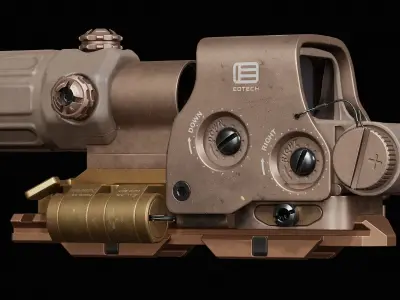 Eotech Exps3 - Wilcox Mount Low-poly 3D model