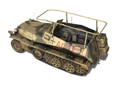 SD KFZ 250 3 - Adler - Halftrack command variant 3D model
