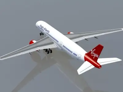 Airbus A350 XWB Virhin 3D model