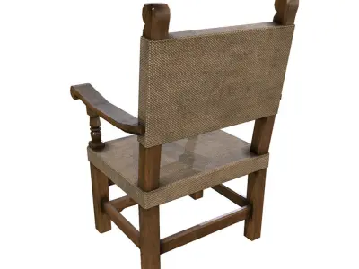 Ornate Chair Low-poly 3D model