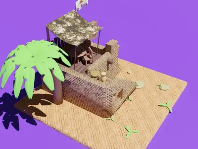 Oasis Concept Free low-poly 3D model