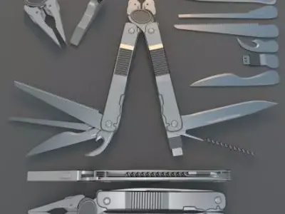 Universal Tool Low-poly 3D model