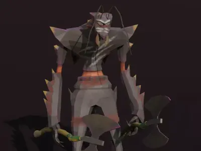 Low Poly Stylized Monster - Mutated Ant 2 Low-poly 3D model