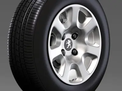 Peugeot Partner Van wheel 2017 3D model
