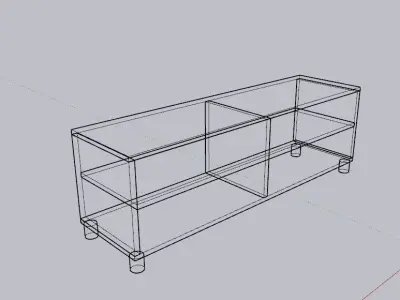 Basic TV Stand Free 3D model