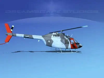 Bell OH-58B Mexican Air Force 1 3D model