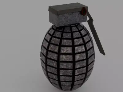 Realistic Grenade Game Asset Free low-poly 3D model