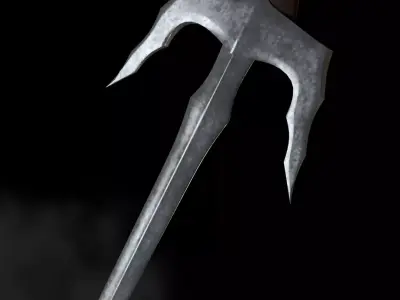 Sai Knife Low-poly 3D model