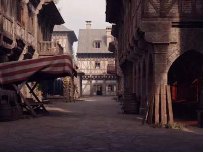 Medieval Modular Town 3D model