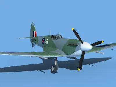 Supermarine Spitfire Mk VIIIb V04 3D model