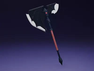 Bat Axe PBR Low-Poly Game READY Low-poly 3D model