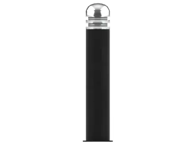 Black Stainless Steel Bollard with Dome Top 3D model