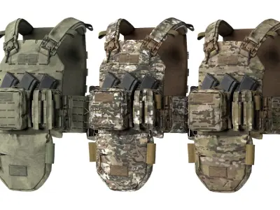 PLATE CARRIER PERUN-6 SOF LC Low-poly 3D model
