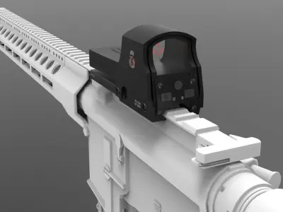 holographic sight 551 Low-poly 3D model