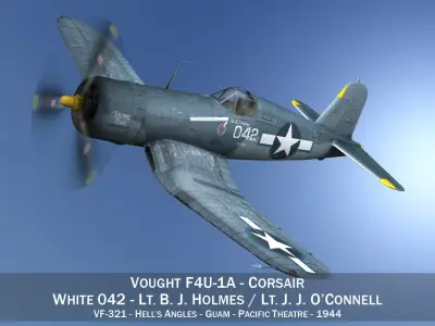 Vought F4U-1A - 042 3D model