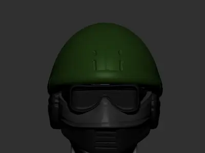 helmet high poly sculpt 3d printable ver 7 3D model 3D model 222