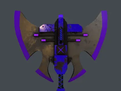 Sci-Fi Axe V4 - 06 Low-poly 3D model