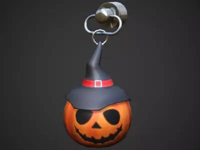 Halloween Pumpkin Weapon Charm - Low Poly Game Ready Low-poly 3D model
