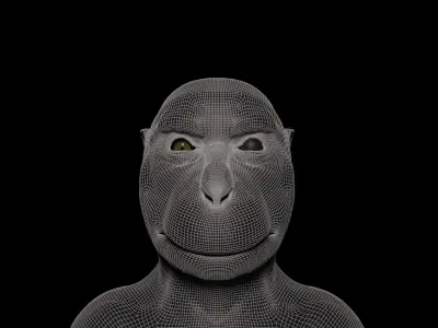 Japanese macaque monkey Free 3D model