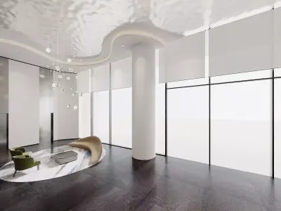 Modern Corporate Lobby Interior 3D model