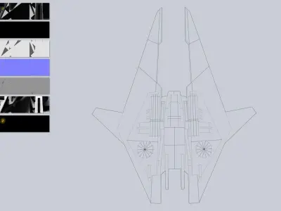 Low poly spacecraft Low-poly 3D model